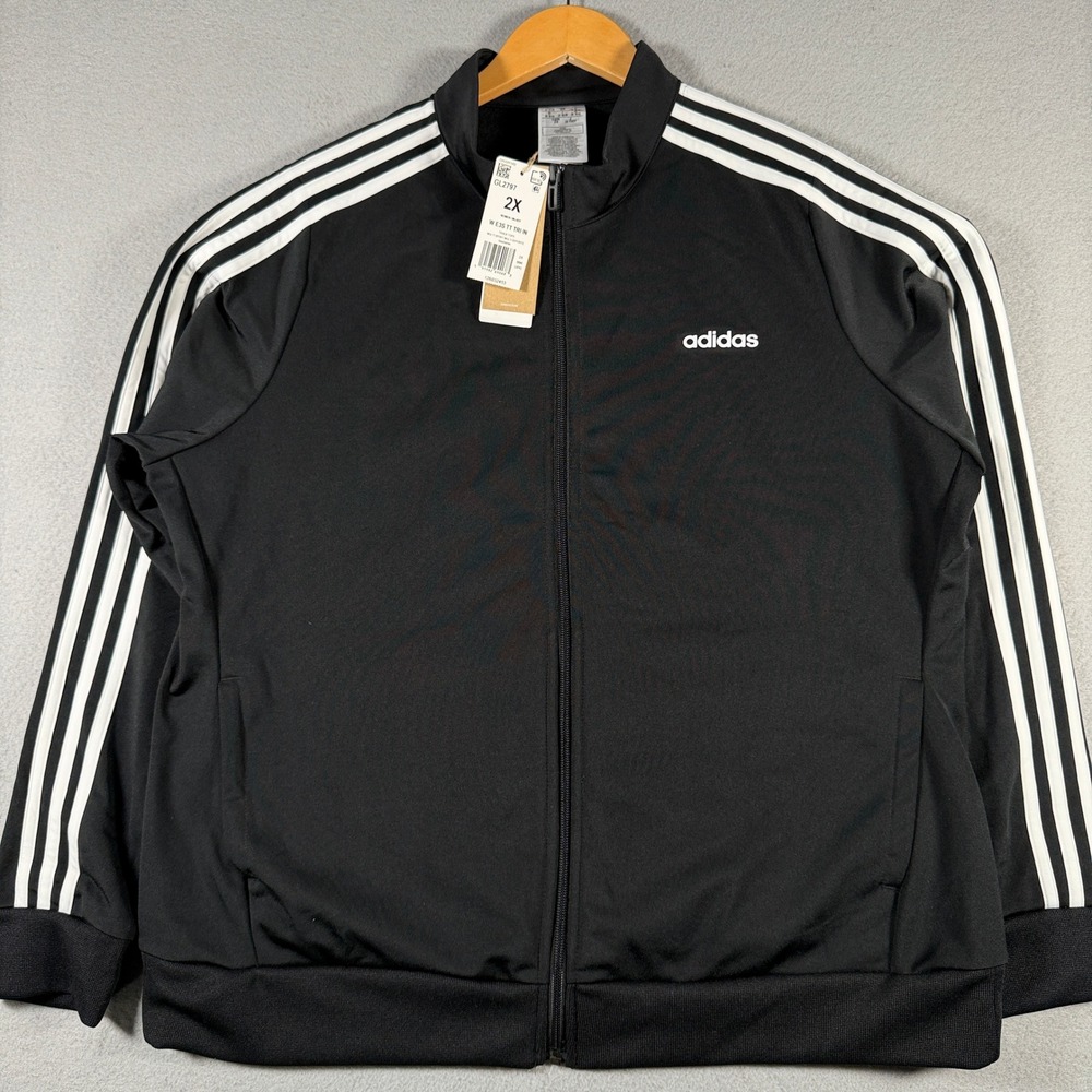 Adidas Womens W E3S TT TRI IN Track Jacket Black White GL2797 2X NWT